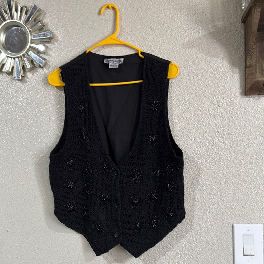 Cotton Express Charcoal vest vintage .